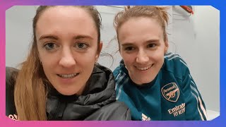 VLOG  Gym sessions match day amp Viv rocking the guitar 🎸⚽  Lisa Evans amp Vivianne Miedema [upl. by Eceer]