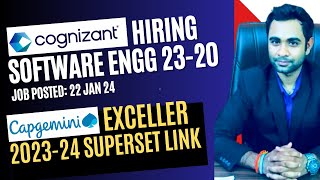 🔴Cognizant Latest Offcampus Hiring Capgemini Exceller 20232024 [upl. by Arie]