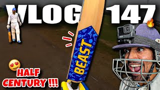 Back to back HALF CENTURIES😍 MS DHONI SPONSORED JERSEY🔥 40 Overs Cricket Match Vlog [upl. by Wendolyn]