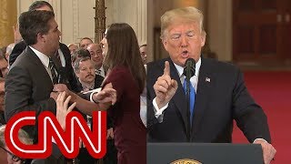 Trump clashes with Jim Acosta in testy exchange [upl. by Asenaj434]