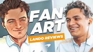 Lando Norris reacts to incredible McLaren fan art [upl. by Romy]