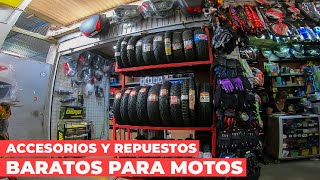 ACCESORIOS Y REPUESTOS BARATOS PARA MOTOS  RECORRIENDO LA 501 [upl. by Mort494]