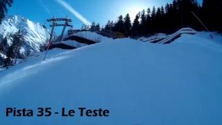 La Thuile le piste nere in paese le rosse del San Bernardo ed una nera francese [upl. by Eenttirb956]