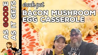 Crock Pot Bacon Mushroom Egg Casserole Low Carb [upl. by Aneehta]