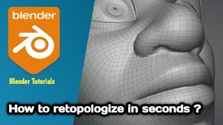 How to retopologize your 3D models in seconds using Quad Remesher Addon in Blender [upl. by Ynolem]