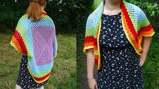 Seelenwärmer häkeln Cocoon Cardigan Ein super einfaches Häkelprojekt für Anfänger [upl. by Cayser]