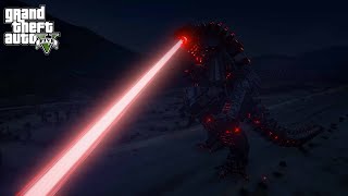 GTA 5  Mechagodzilla Mod with Atomic Breath Godzilla VS Kong [upl. by Neoma]