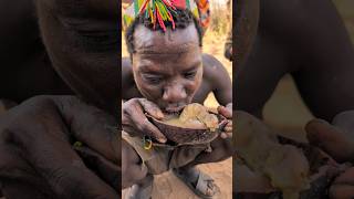 What a delicious breakfast today 😍😋 See How hadzabe Man enjoying this favorite soup hadzabetribe [upl. by Gordy]