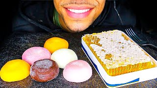 ASMR HONEYCOMB amp MOCHI ICE CREAM MUKBANG JERRY EATING STICKY MOUTH SOUNDS NO TALKING [upl. by Yornoc]