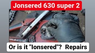 Jonsered 630 Super 2 repair  not oiling the chain and exhaust studs [upl. by Tnomad]