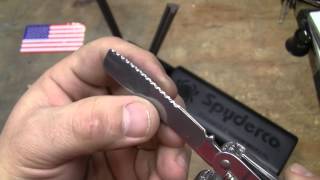 Sharpening Serrated Knife Blades Spyderco Sharpmaker [upl. by Allred]