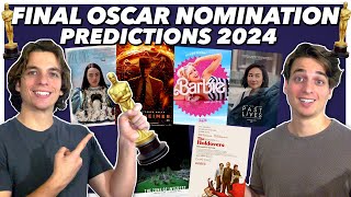 FINAL 2024 Oscar Nomination Predictions [upl. by Naimad]