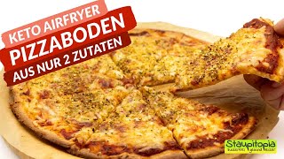 So kannst du einen leckeren Keto Pizzaboden aus nur 2 Zutaten im Cosori Airfryer selber machen 😋 [upl. by Kavanagh]