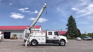 ALTEC D845TA 8 TON CRANE ON A 2005 INTERNATIONAL 4400 CREW CAB [upl. by How208]