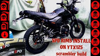 YTX 125 SCRAMBLER BUILDSPD RIMS INSTALLSCRAMBLER [upl. by Gallard116]