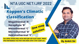 Koppen Climatic Classification  Indian and World Perspectives  UGC NET Climatology  By Ankit Sir [upl. by Karyn104]