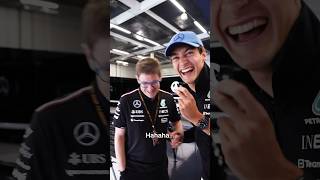 George Asks The Team for Their Best F1 Car Impressions 😂 f1 formula1 mercedesamgf1 [upl. by Patience]