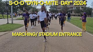 MarchingStadium Entrance🔥 quotDYNOMITE DAYquot 2024 Alcorn State University Marching Band [upl. by Neslund]