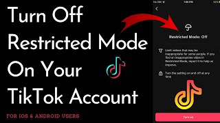 How To Turn Off Restricted Mode On Your TikTok Account  TikTok Restricted Mode Off  2023 [upl. by Forland]