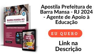 Apostila Prefeitura de Barra Mansa  RJ 2024 [upl. by Handbook]