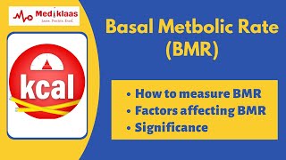 Basal Metabolic Rate BMR I Factors affecting BMR I Biochemistry I Mediklaas [upl. by Orianna315]