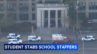 2 staffers stabbed by student at middle school in Northeast Philadelphia Source [upl. by Azar]