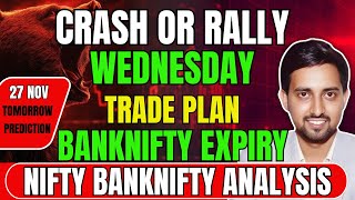 Nifty amp Bank Nifty Tomorrow Prediction 27 Nov  Nifty and Bank nifty targets  Options Guide [upl. by Onirotciv]