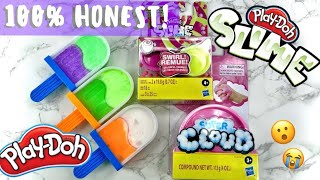 100 HONEST PLAYDOH SLIME REVIEW☁️ [upl. by Leonteen]