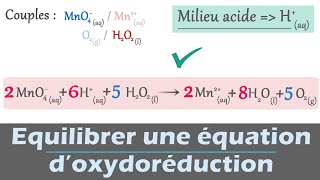 Oxydoréduction  🧪 Équilibrer une équation doxydoréduction en milieu acide  Chimie  1ère spé [upl. by Dorris403]