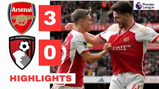 Arsenal vs Bournemouth HIGHLIGHTS 30 Saka Trossard Declan Rice GOALS [upl. by Lemert]