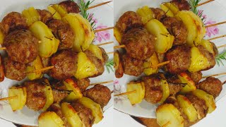 Spiedini di Patate e Carne Macinata Ricetta Facile spiedino delicious food [upl. by Frentz303]