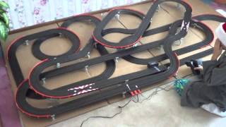 Afx giant raceway electric slot car track [upl. by Eerahs647]