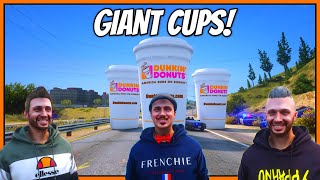 THE GIANT CUPS DESTROY THE COPS   GTA 5 RP [upl. by Ellennahc]