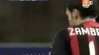 Goal Zambrotta  Milan Vs Lazio  21 [upl. by Gwennie662]