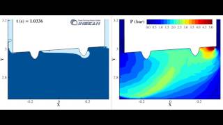 Slamming loads on LNG tank insulation panels Twophase simulation [upl. by Kcirdderf198]