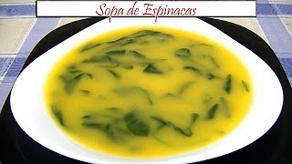 Sopa de Espinacas  Receta de Cocina en Familia [upl. by Euqcaj]