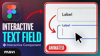 Create a TEXT FIELD Component With an ANIMATED Label Figma Tutorial [upl. by Fifi635]