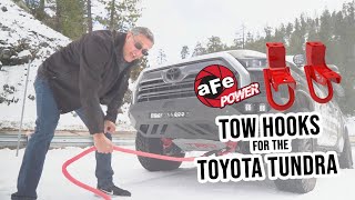 aFe POWER Front Tow Hooks for the 2224 Tundra In Action [upl. by Nylyaj]