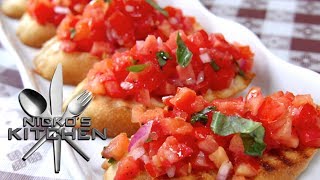 HOW TO MAKE BRUSCHETTA  VIDEO RECIPE [upl. by Arremat196]