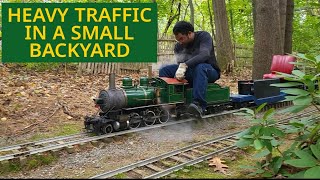 Merrimack Western Railroad Heavy Traffic in a Suburban Backyard [upl. by Lawlor]