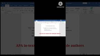 APA intext citation for multiple authors APA intext citations [upl. by Lucia]