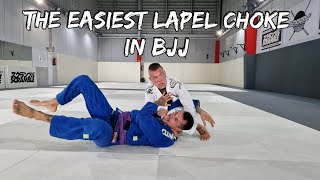 The Easiest Lapel Choke in BJJ You Must Learn ThisNinja Choke 🥷☠️ [upl. by Ferna527]