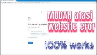 Cara MUDAH atasi website eror This site cant be reached [upl. by Aiker]