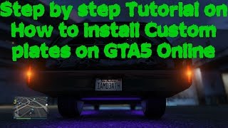 How to customize your license plates in GTA5 Online step by step tutorial [upl. by Ihn]