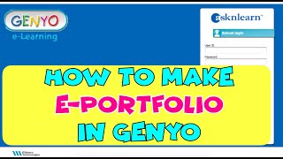 How to make EPORTFOLIO in GENYO  GENYO [upl. by Salohci]