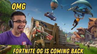 STREAMERS REACT TO FORTNITE OG COMING BACK NEXT MONTH [upl. by Isaac]