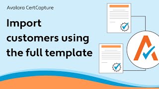 Import customers using the full template  CertCapture [upl. by Amandi617]