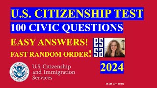 2024 Random 100 Civics Questions and Answers by Group US Citizenship Interview  Fast Easy Answer [upl. by Harman]