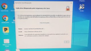 CORRIGINDO BLOQUEIO EMISSOR SEBRAE 2023 quotAPLICATIVO BLOQUEADO PELA SEGURANÇA DO JAVAquot Nfe Sebrae [upl. by Aindrea]