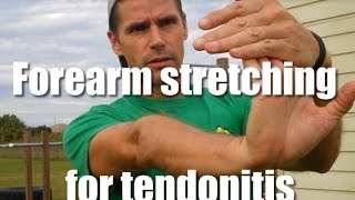 Forearm stretching to help relieve tendonitis [upl. by Castor]